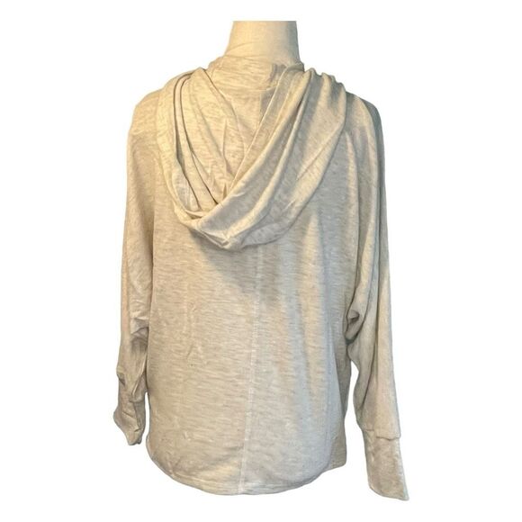 Project Social T Julia Hoodie Sweatshirt Gray Fleece Dolman Long Sleeve Pull-Ove - Picture 6 of 10